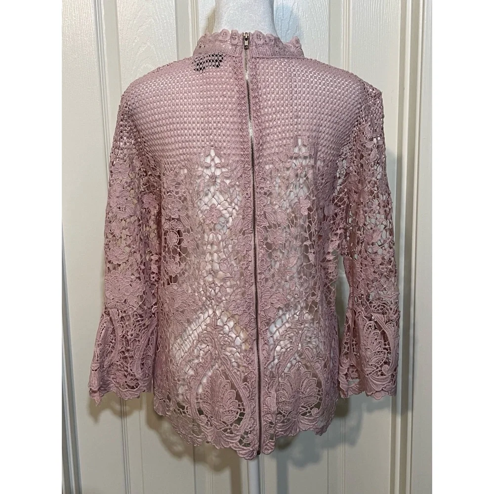 Bold Elements Size Large 3/4 Sleeve Blouse pink